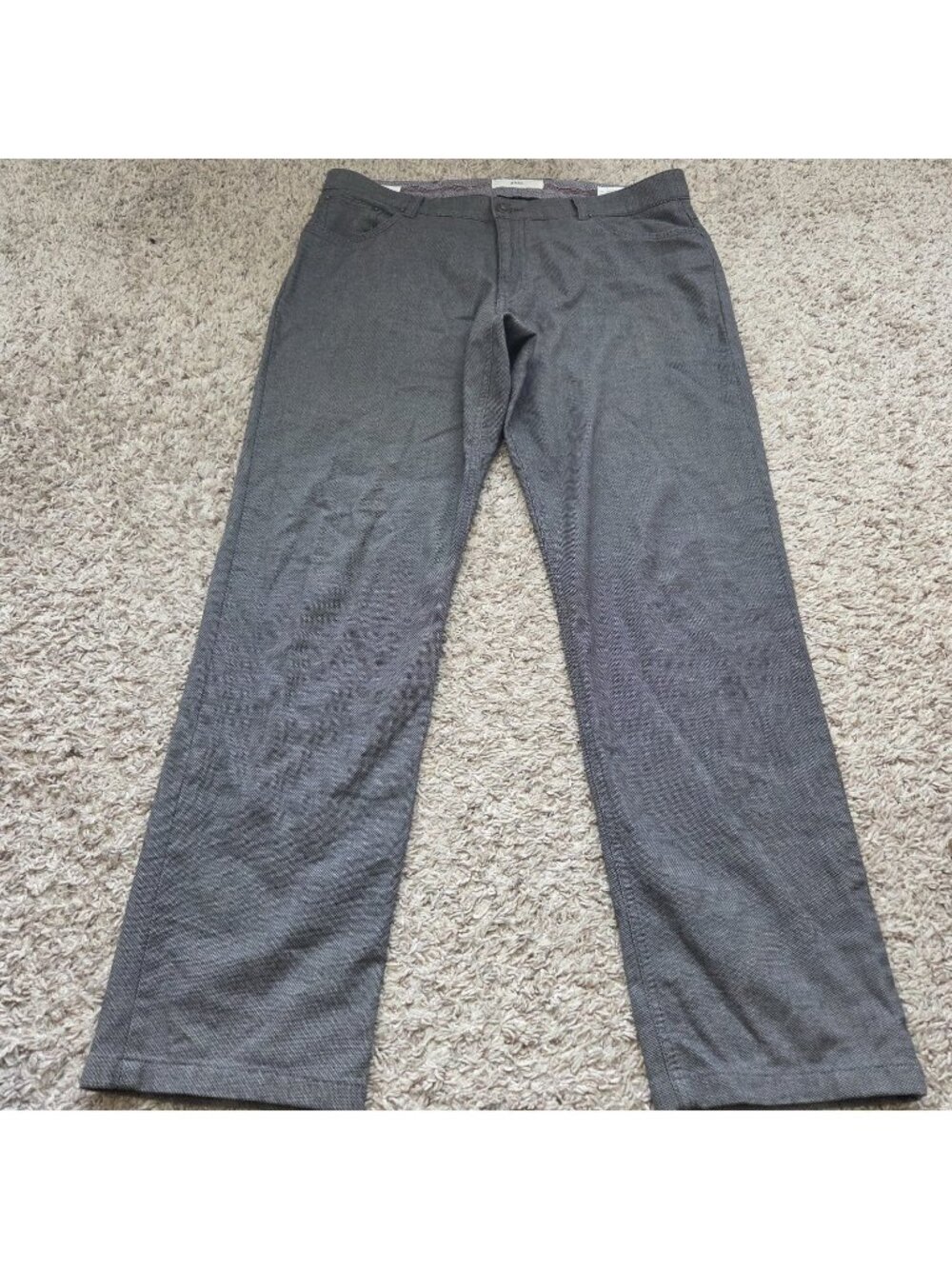 BRAX Pants Mens 36x31 Tag 36x34 Gray Cooper Fancy Pockets Preppy